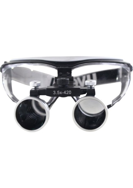 Hiperlupa ST355 Doktor Gözlük Uvex Siyah Gri Çerçeve 3-5x Metal Çerçeve Loupe