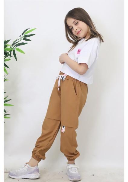 Fox Life Kids Kız Çocuk Yazlık Crop T-Shirt ve Pantolonlu 2 Parça Takım