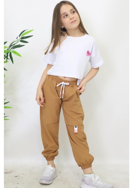 Fox Life Kids Kız Çocuk Yazlık Crop T-Shirt ve Pantolonlu 2 Parça Takım