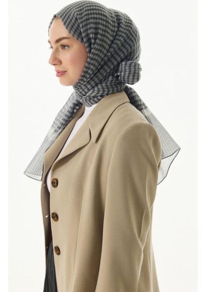 Stella Pötikare Desen Gri Yün Ipek Şal fırsatları