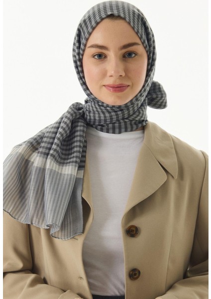 Stella Pötikare Desen Gri Yün Ipek Şal indirimleri