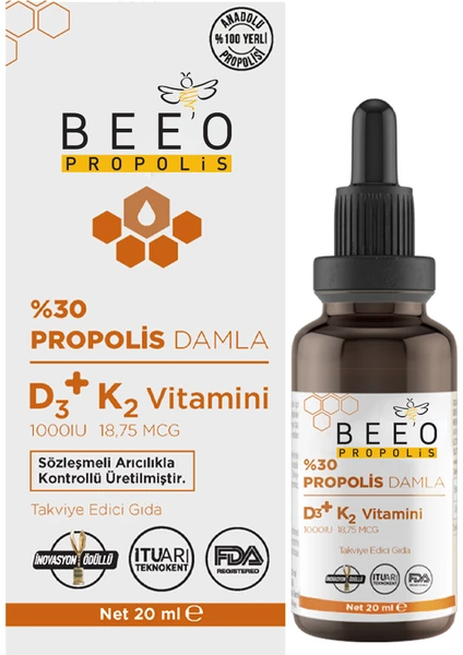 Beeo Propolis D3+K2 Damla