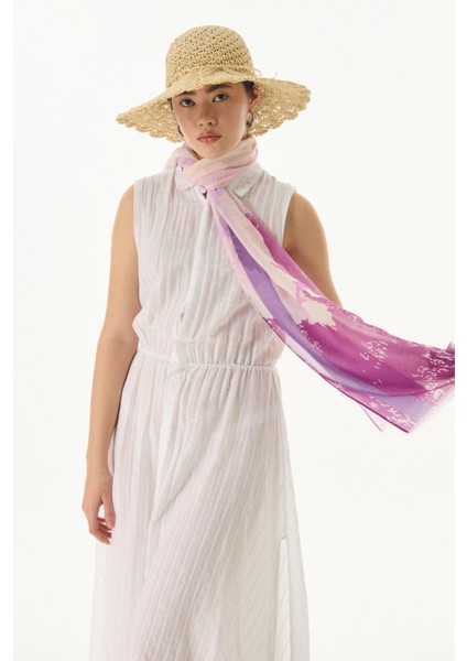 Laura Bulut Desen Lila Pamuklu Şal fiyatları