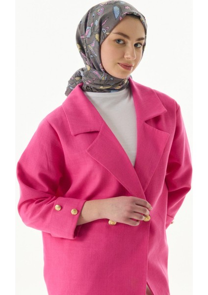 Lina Nine Desen Gri Pudra Pamuklu Şal fırsatları