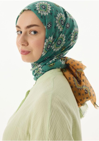 Ember Etnik Desen Yeşil-yağ yeşil Pamuklu Şal fiyatları