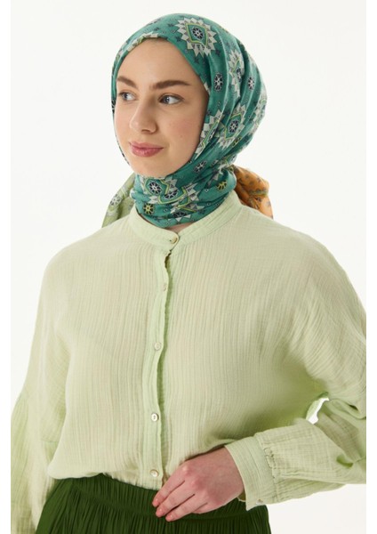 Ember Etnik Desen Yeşil-yağ yeşil Pamuklu Şal fırsatları