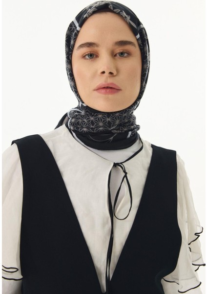 Shay Çiçek Desen Siyah Pamuklu Şal fiyatları