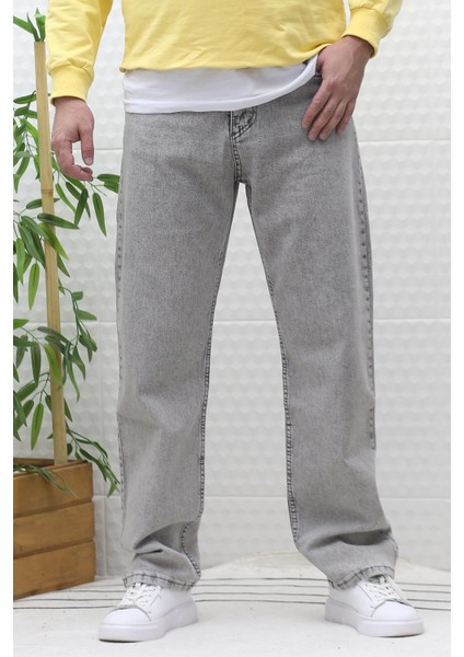 Erkek Baggy Bol Kesim Kot Pantolon