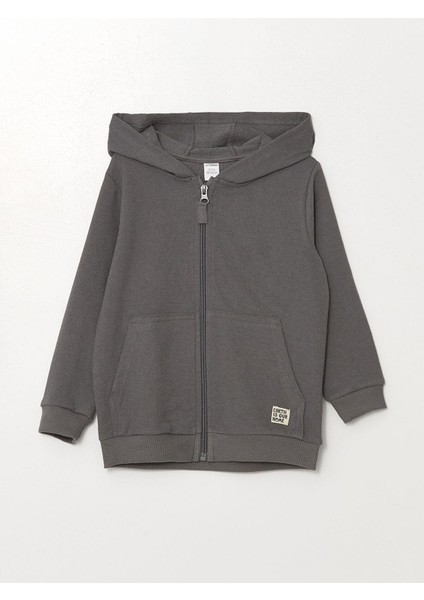 Lcw Kids Kapüşonlu Uzun Kollu Erkek Çocuk Fermuarlı Sweatshirt