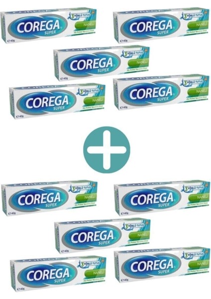 Süper Protez Yapıştırıcı Naneli Krem 40 gr 10 Kutu