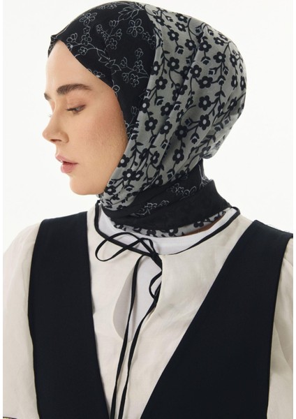 Gemma Papatya Desen Siyah Pamuklu Şal fırsatları