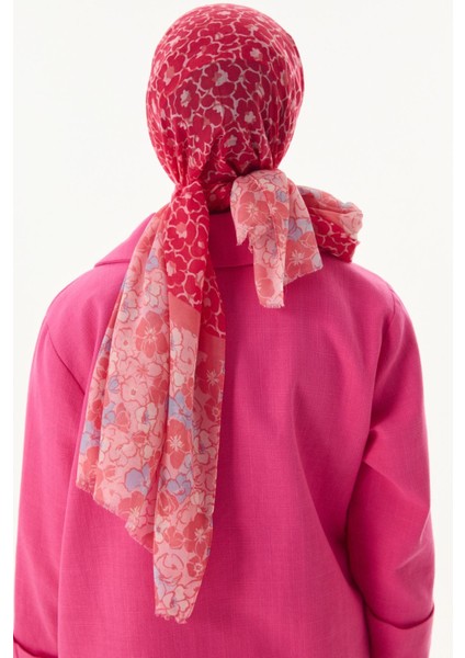 Lily Bahar Desen Şeker Pembe Pamuklu Şal fırsatları