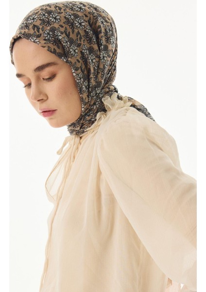 Daisy Çiçek Desen Fuşya Pamuklu Şal fırsatları