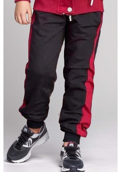 Erkek Çocuk Üzeri Todays Mod Yazı ve Şerit Detaylı Kapüşonlu Bordo Eşofman Takım modelleri