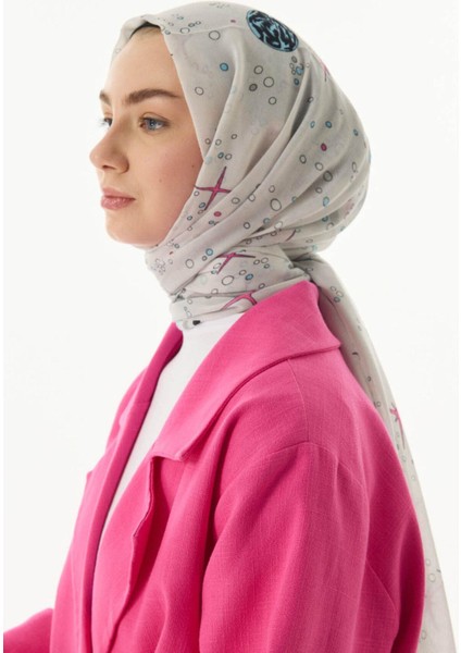 Tasha Gezegen Desen Yeşil Pamuklu Şal
