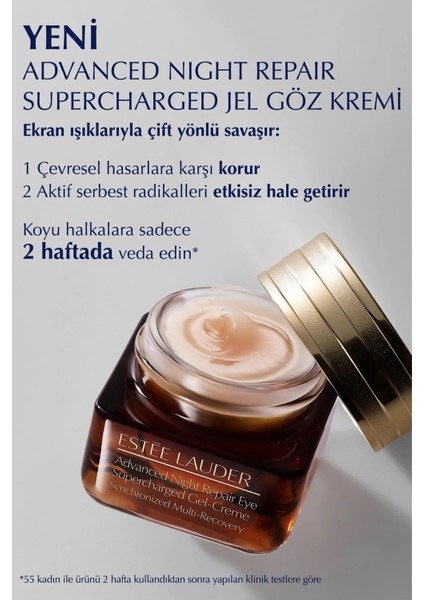 Estee Lauder Onarıcı Gece Rutini Cilt Bakım Seti - Serum 50 ml Temizleyici 30 ml, Power Crème 15 ml, Göz Kremi 5 ml