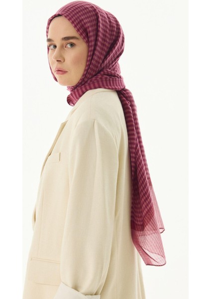 Stella Pötikare Desen Fuşya Yün Ipek Şal modelleri