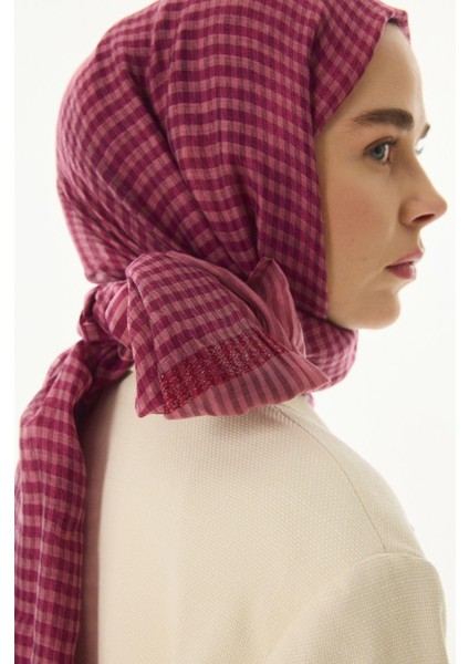 Stella Pötikare Desen Fuşya Yün Ipek Şal fırsatları