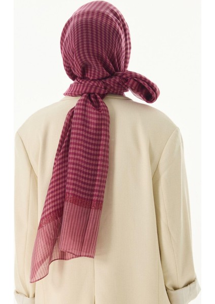 Stella Pötikare Desen Fuşya Yün Ipek Şal indirimleri