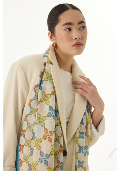 Perla Desenli Krem Pamuklu Şal fiyatları