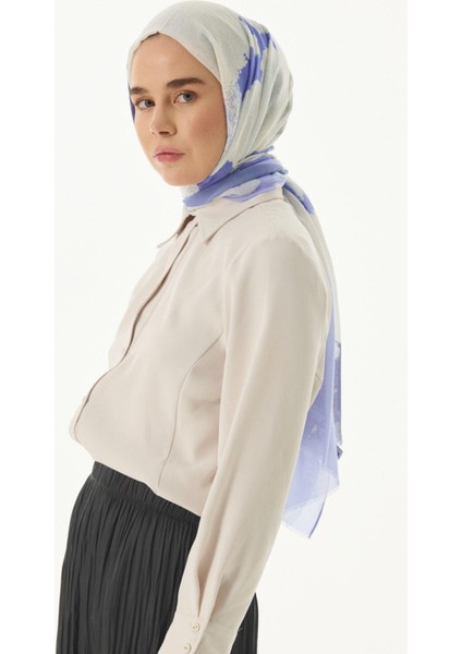 Laura Bulut Desen Mavi-Turkuaz Pamuklu Şal fiyatları