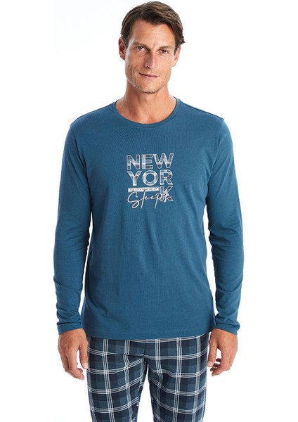 Lc Waıkıkı Baskılı Standart Kalıp Erkek Pijama Takımı