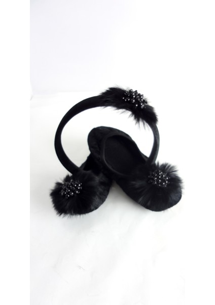 Ceyda Shoes Süslü Kadife Ev,hac, Umre Babeti, Hediye, Günlük Babet,tüylü Babet, Panduf, Patik, Gösteri Pisi Pisi Ponpon fırsatları