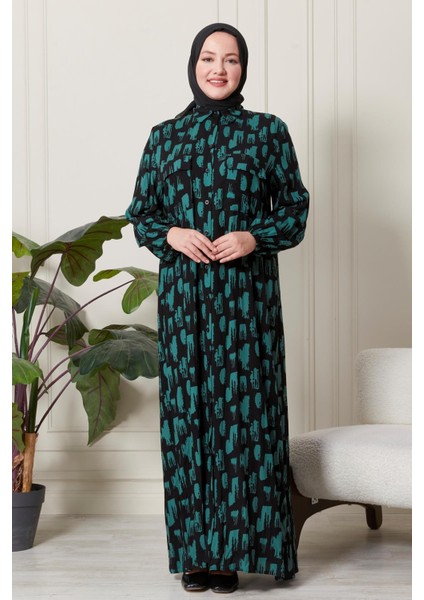 Kadin Buyuk Beden Oversize Rahat Kalıp Yazlik Elbise Alaçatı Model