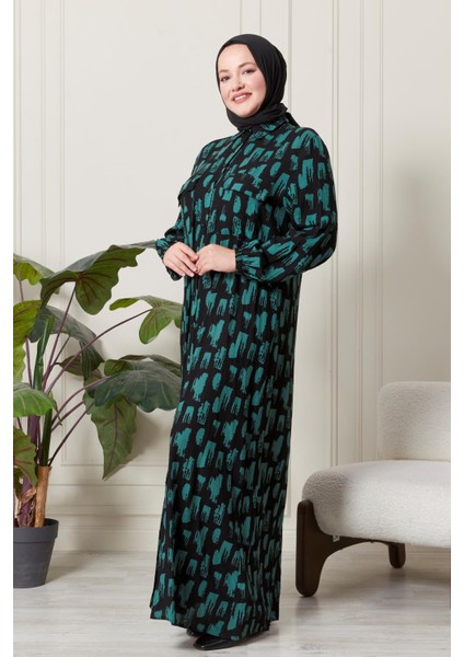 Kadin Buyuk Beden Oversize Rahat Kalıp Yazlik Elbise Alaçatı Model