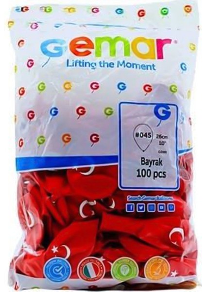 GD-90-045 Bayrak Balon 100 Adet -Dinamik Oyuncak