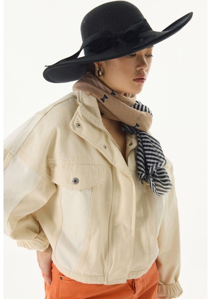 Holly Fiyonk Desen Bej Pamuklu Şal modelleri