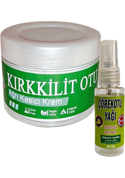 Kırkkilit 100 ml Vücut Relax Kremi A-34:018 Bölgesel Kremi + ve Hediye 30 ml Çörek Otu Yağı