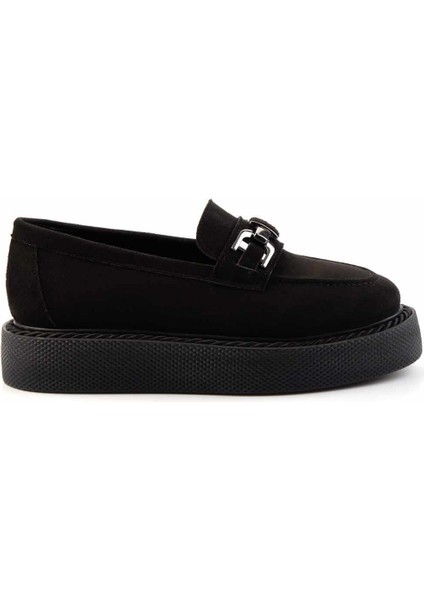 Siyah Süet Kadın Loafer Ayakkabı K01192180002 fiyatları