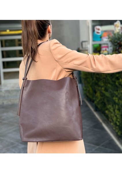 Nora Çift Taraflı Acı Kahve Süet Çanta modelleri