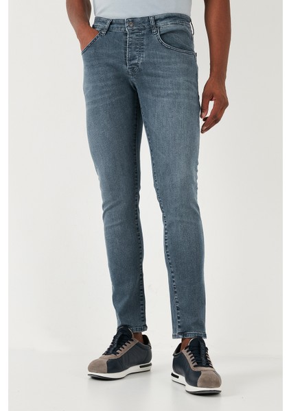 Streç Pamuklu Slim Fit Normal Bel Dar Paça Jeans Erkek Kot Pantolon 1120S02NAPOLI indirimleri