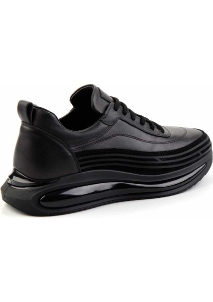 Siyah Napa Hakiki Deri Erkek Sneaker E01347036843 fırsatları
