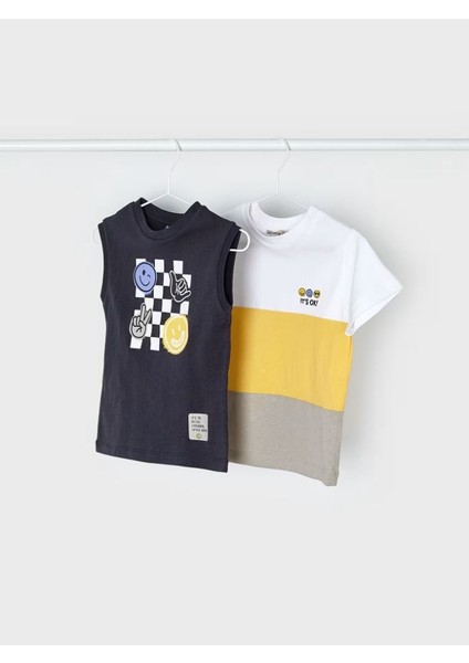 Erkek Çocuk 2 Li Tişört Set 3030 modelleri