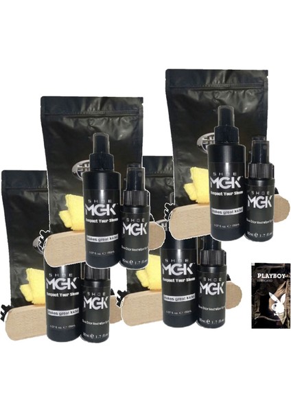 Shoe A3422:0350 Mgk 4lü 150 ml Ayakkabı Temizleyici Sprey Yanında Mgk 50 ml Ayakkabı Içi Sprey - Bez ile Fırça + Yanında Jel