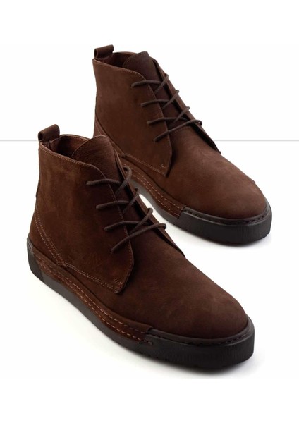 Kahve Nubuk Deri Erkek Bot & Bootie E02034251001