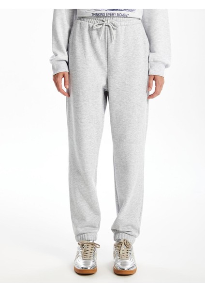Xsıde Kadın Beli Lastikli Düz Jogger Eşofman Altı