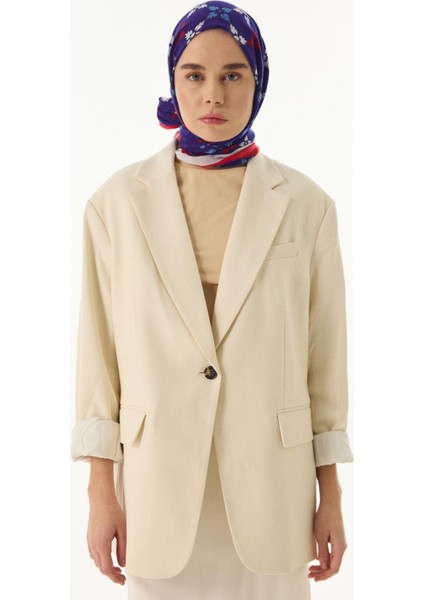 Perla Desenli Saks Mavi Pamuklu Şal fiyatları