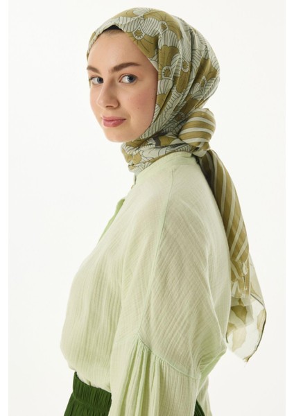 Diana Çizgi Desen Vizon Pamuklu Şal fırsatları