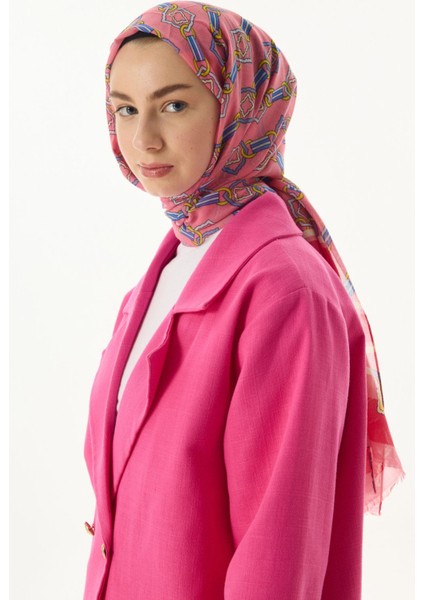 Gloria Küp Desen Pudra Pamuklu Şal