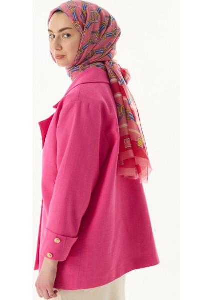 Gloria Küp Desen Pudra Pamuklu Şal modelleri