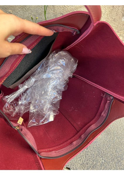 Cessy Deri Bordo Kadın Çanta indirimleri