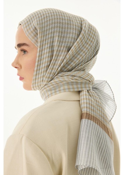 Stella Pötikare Desen Bej Yün Ipek Şal