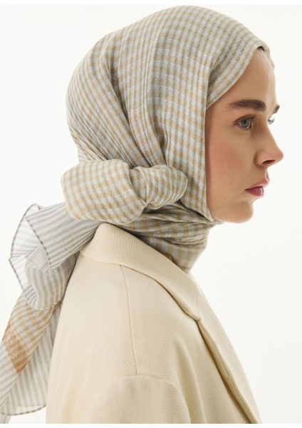 Stella Pötikare Desen Bej Yün Ipek Şal modelleri