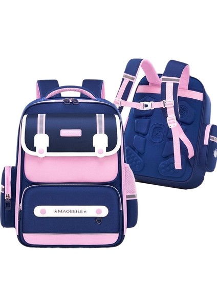 Yeni Ilkokul Öğrencisi Okul Çantası Çocuk Okul Çantası Oxford Kumaş Açık Yağmur Geçirmez Büyük Kapasiteli Basit ve Sevimli Sırt Çantası (Yurt Dışından)