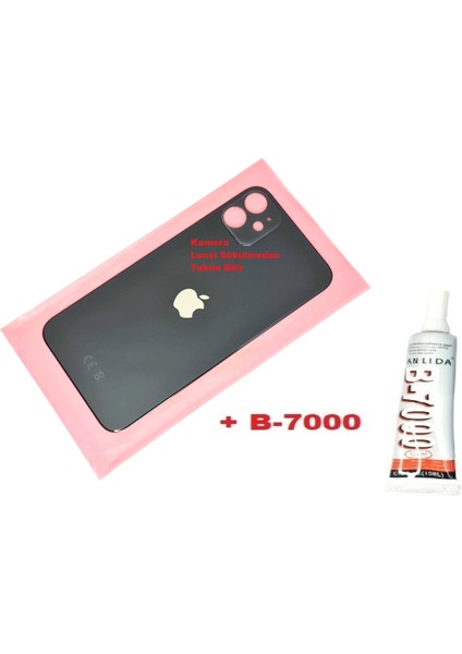 Iphone 11 Arka Pil Batarya Kapağı (CAM+B-7000) Siyah