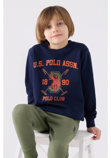 Pamuklu Beli Lastili Bisiklet Yaka Şardonlu Eşofman Takımı Erkek Çocuk Eşofman Takımı US1906 fiyatları